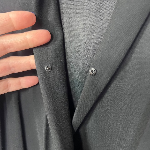 |•LOFT•| Ann Taylor Black Jumpsuit Elastic Waist Belted Size 0 - Picture 3 of 8